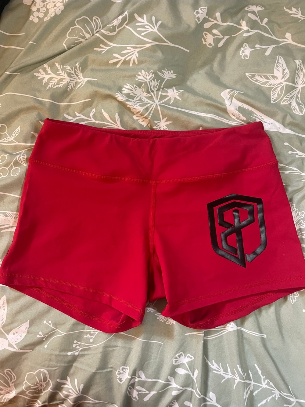 Women's Red Born Primitve Athletic Shorts with Logo